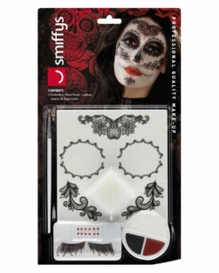 Day Of The Dead Glamour Make-Up Kit 13 Day Of The Dead Glamour Make-Up Kit -FinsternisMode Verkäufe day of the dead glamour make up kit tag der toten schmink set sugar skull halloween makeup 35793 7
