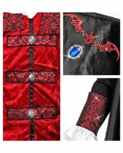 Edler Vampir Lord Kostüm -FinsternisMode Verkäufe edler vampir lord kostuem vampire lord halloween costume halloween kostuem fuer herren 53455 4