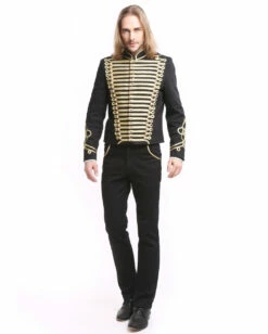 Gothic Parade Jacke Schwarz Gold 8 Gothic Parade Jacke Schwarz Gold -FinsternisMode Verkäufe gothic parade herren jacke schwarz gold offiziersjacke mit gold boduere dompteursjacke schwarz 39104 3