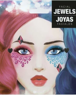 Harlekin Superheldin Make-Up Aufkleber -FinsternisMode Verkäufe harlekin superheldin make up aufkleber harlequin superheroine make up sticker weiblicher boesewicht schminke 53179 3