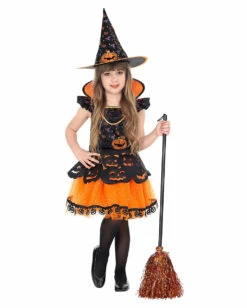 Kürbishexe Kinderkostüm -FinsternisMode Verkäufe kuerbishexe kinderkostuem pumpkin witch child costume halloween kinderkostuem 51735 04