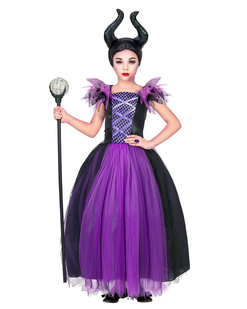 Malefizia Kinderkostüm Mit Kopfschmuck 1 Malefizia Kinderkostüm Mit Kopfschmuck