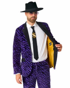 Pimp Faux Fur Zebra Anzug - Suitmeister -FinsternisMode Verkäufe pimp faux fur purple suitmaster opposuite anzug suitmeister kostuem anzug zebra fell anzug 54383 2