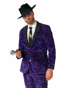 Pimp Faux Fur Zebra Anzug - Suitmeister -FinsternisMode Verkäufe pimp faux fur purple suitmaster opposuite anzug suitmeister kostuem anzug zebra fell anzug 54383