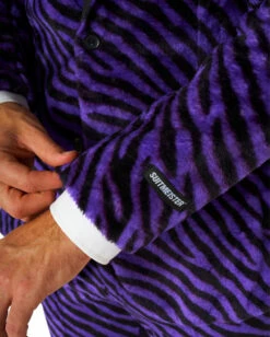 Pimp Faux Fur Zebra Anzug - Suitmeister -FinsternisMode Verkäufe pimp faux fur purple suitmaster opposuite anzug suitmeister kostuem anzug zebra fell anzug 54383 3