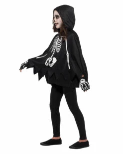 Skelett Kinder Poncho Mit Handschuhe -FinsternisMode Verkäufe skelett kinder poncho mit handschuhe skelett ueberwurf als halloween verkleidung skeleton kit 35848 3