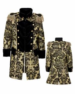 Venezianischer Frack Schwarz-gold -FinsternisMode Verkäufe venezianischer piratenfrack gold schwarz parade coat gold black bild4 27154