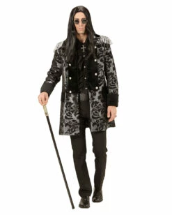 Venezianischer Frack Schwarz-silber -FinsternisMode Verkäufe venezianischer piratenfrack silber schwarz parade coat silver black bild3 27152