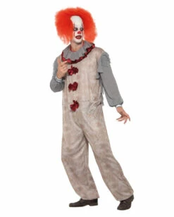 Vintage Horror-Clown Kostüm -FinsternisMode Verkäufe vintage horror clown kostuem killerclown verkleidung halloween evil clown costume 35776 2