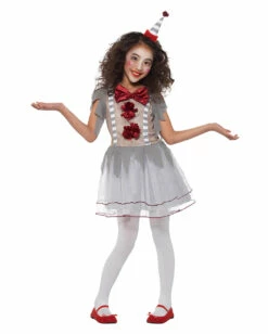 Vintage Horror-Clown Mädchen Kostüm