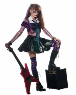 Zombie Punk Rocker Girl Kinderkostüm
